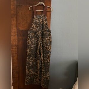 Cider Brown Leopard-Print Wide-Leg Jumpsuit